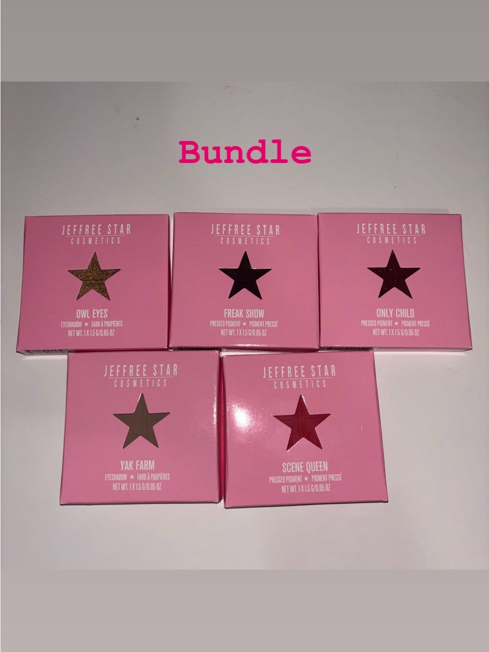 Jeffree Star Pink Eyeshadow Pressed Pigment Bundle